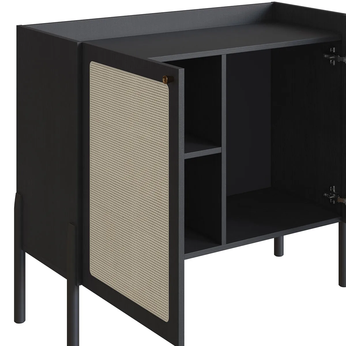 Balcão Multiuso variação Roble com Preto