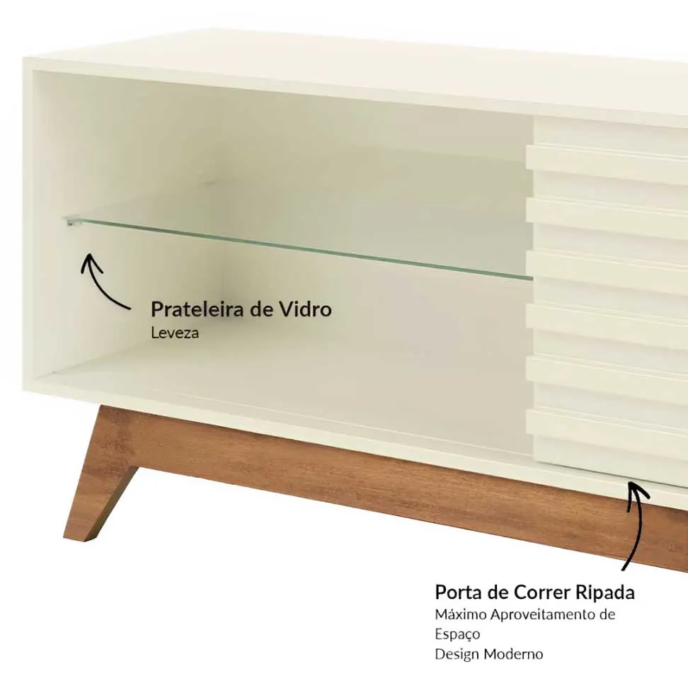 Detalhes do painel com rack e porta ripada